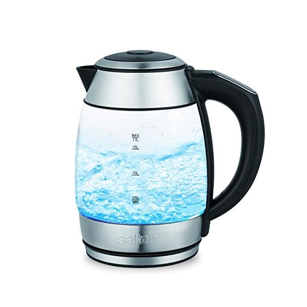 ステンレス製Saltonケトル温度調節機能付き コストコ SALTON 電気ケトル GK2077 温度コントロール機能付 ELECTRIC