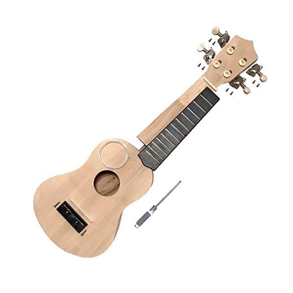 【ご購入後の当店からの連絡はご登録のメールアドレスに通知いたします。必ずご確認ください】【ウクレレキットセット】ボディ(x1)、ネック(x1)、指板(x1)、ブリッジ(x1)、ナット(x1)、サドル(x1)、デコレーションドット(x2)、ブ...