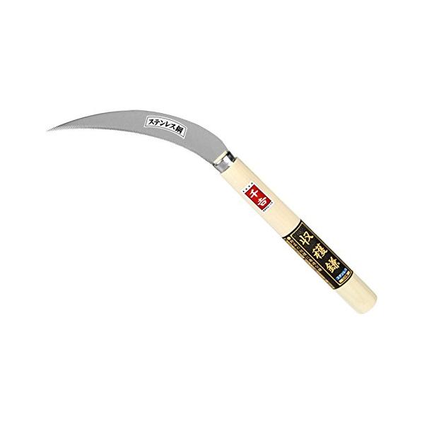 【ご購入後の当店からの連絡はご登録のメールアドレスに通知いたします。必ずご確認ください】特徴:抜群の切れ味でキャベツなどの収穫に最適全長:337mm重量:90g刃部:ステンレス(420J2)柄:木