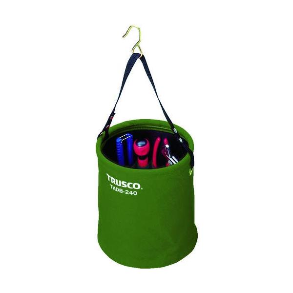 TRUSCO(トラスコ) アタッチメント付電工バケツΦ240X240 OD色 TADB-240-OD