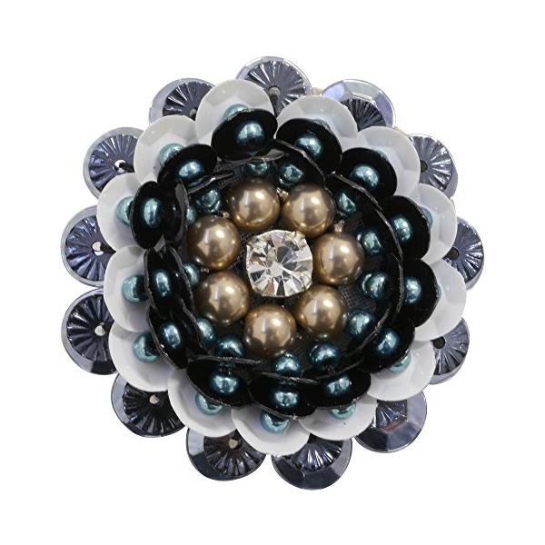 【ご購入後の当店からの連絡はご登録のメールアドレスに通知いたします。必ずご確認ください】品番：HCK-001仕様：ビーズキット色・柄：サークルの立体フラワーブローチ出来上がりサイズ：約3.5×3.5cmセット内容：チャトン、高級グラスパール...
