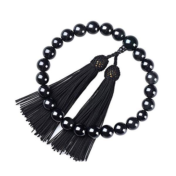 他サイト： 数珠 男性用 22玉 正絹頭付房 念数珠 お盆 メンズ 紳士用 タイガーアイ 略式数珠 天然石 念誦 頭房 パワーストーン お数珠 じゅず ギフト 贈の商品画像