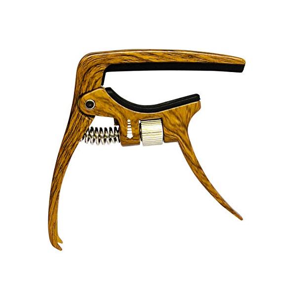 他サイト： SONDERY カポタスト アコースティック ギター エレキ 用 6弦 アコギ カポ トリガーテンション調整可能 ブリッジピン抜き機能 木目カラー バの商品画像