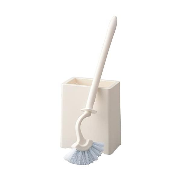 こばち 山崎産業 トイレブラシ ケース付き Satto ホワイト 135059 : べ