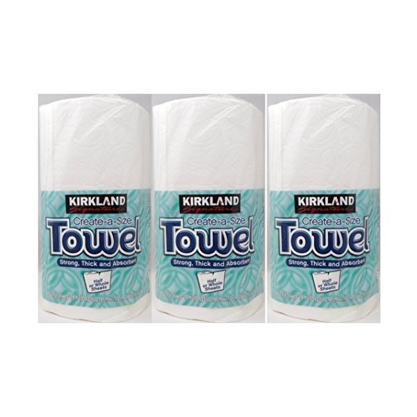 【ご購入後の当店からの連絡はご登録のメールアドレスに通知いたします。必ずご確認ください】カークランド ロールタオル(ペーパータオル) 2枚重ね 160カット 3ロールKirkland Signature Paper Towel Create...