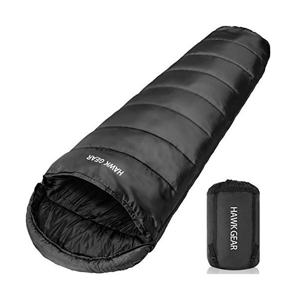 ホークギア　寝袋　マミー型★キャンプ　車中泊　アウトドア　登山　釣り　仮眠　防災 HAWK GEAR(ホークギア)] 寝袋 シュラフ マミー型 キャンプ