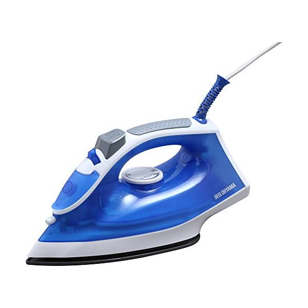 他サイト： アイリスオーヤマ スチームアイロン コード付 最短30秒スピード立上 フッ素加工 2段階スチーム 霧吹き機能 スチームショット 大容量タンク ブルーの商品画像
