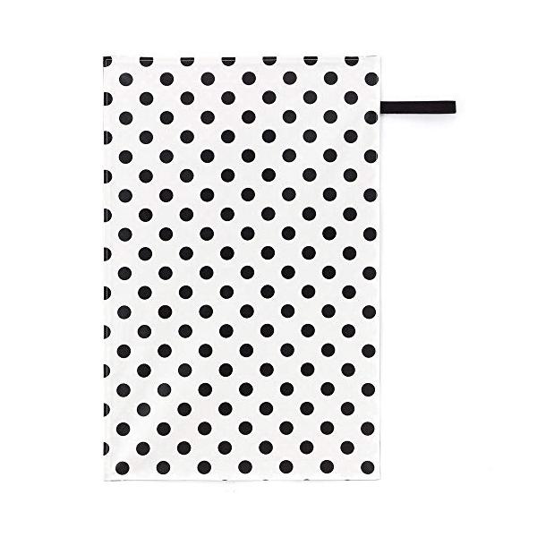 おむつ替えシート 薄 モノトーン 防水 ベビー 日本製 赤ちゃん polka dot large(broadcloth・white) B0704900