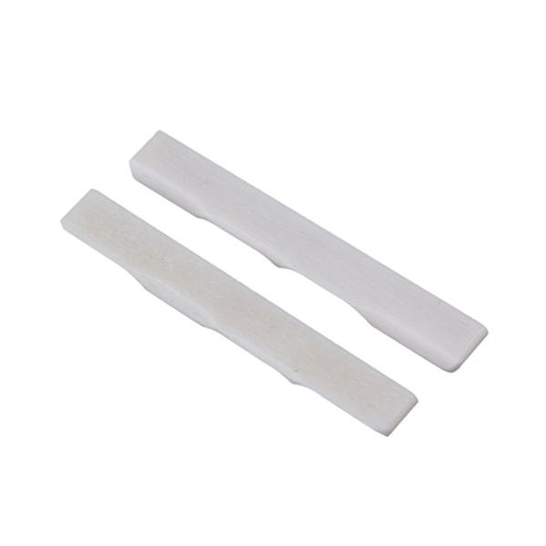 【ご購入後の当店からの連絡はご登録のメールアドレスに通知いたします。必ずご確認ください】Yibuy 2個入れ ホワイト 天然牛骨 4弦 ギター骨サドル ウクレレギター用 ギターパーツ ホワイト