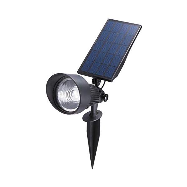 翌朝まで点灯!! GWSOLAR アルミソーラースポットライトSmart Lighting【ホワイト色・アルミ鋳物・明るさ100ルーメン】ソーラーライ