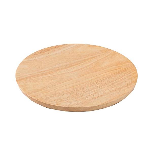 【ご購入後の当店からの連絡はご登録のメールアドレスに通知いたします。必ずご確認ください】本体サイズ：直径25.0×厚さ2.0cm本体重量：約400g素材：ラバーウッド生産国：ベトナム職人が一つ一つ手作りしており、表面を滑らかな曲面にすること...