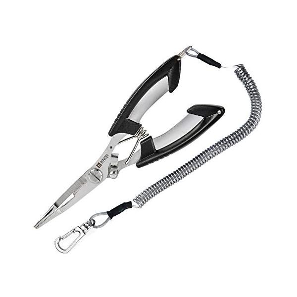 他サイト： Booms Fishing H1 フィッシングプライヤー 釣りペンチ PEライン切れる フックはずし 釣りプライヤー 尻手ロープ付き ブラックの商品画像