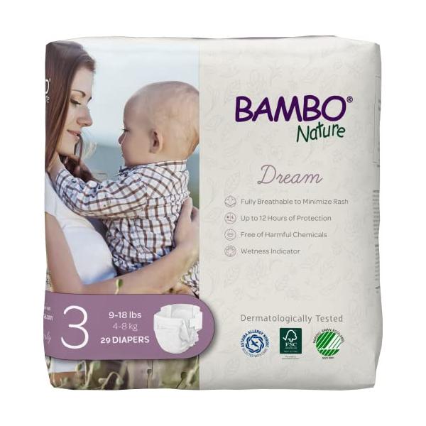 他サイト： BAMBO Nature バンボネイチャー ドリーム テープタイプ S （4kg〜8kg） 29枚入り（bn16925）の商品画像