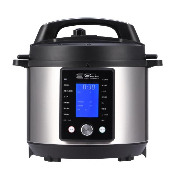 【ご購入後の当店からの連絡はご登録のメールアドレスに通知いたします。必ずご確認ください】【商品概要】【5L大容量】：ECL電気圧力鍋は5Lと大容量にし、家族も大満足の大容量で、炊飯なら最大9合まで対応、家族5〜７人分をまとめて作るのも良し。...