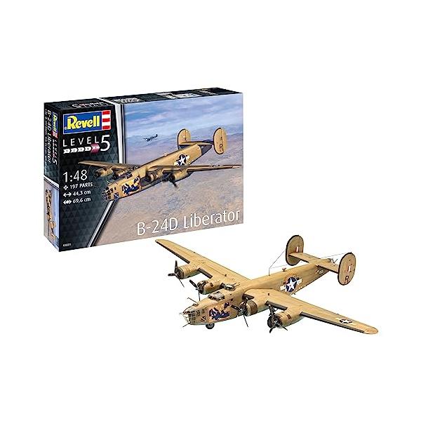 ドイツレベル 1/48 アメリカ軍 B-24Dリベレーター プラモデル 03831