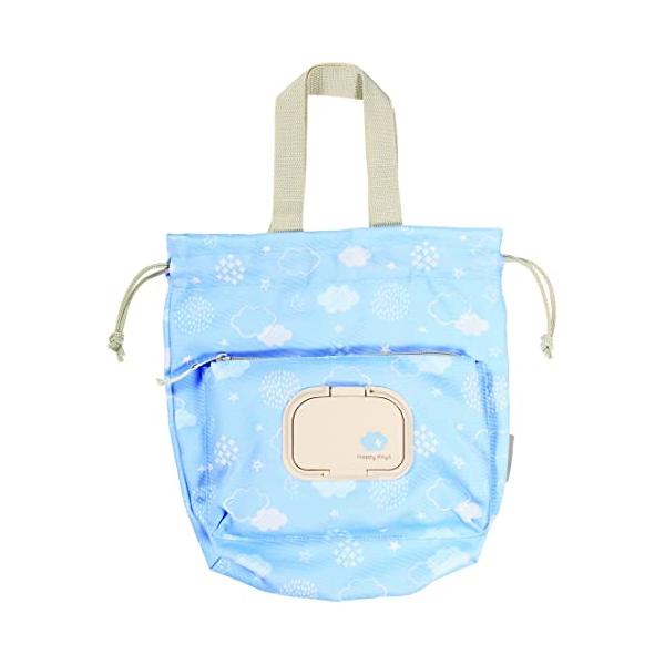 他サイト： スケーター おしり拭きポケット付 おむつ 巾着 HappyDays KBOPC1-Aの商品画像