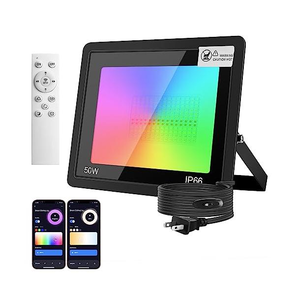 2023最新グレードアップ版】Ledoversea RGB投光器 LED フラッドライト