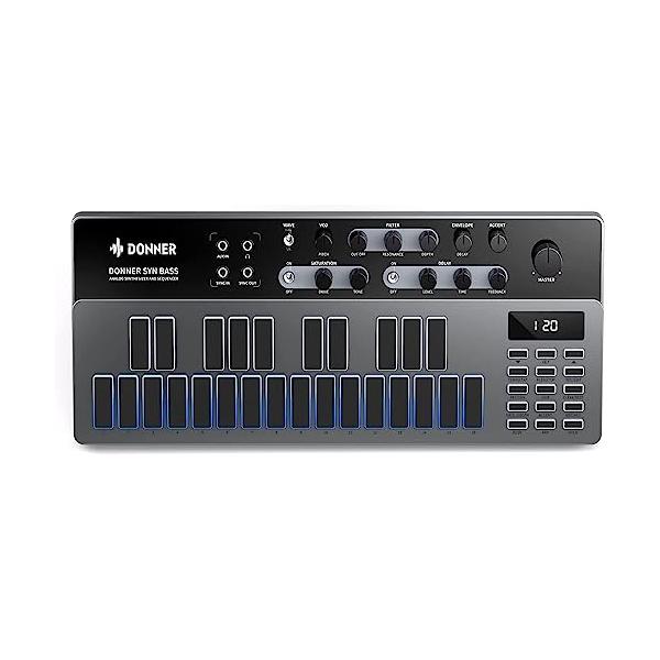 他サイト： Donner シンセサイザー Essential B1 アナログ ベース シーケンサー 128パターン LEDスクリーン MIDI IN/OUT端子搭の商品画像