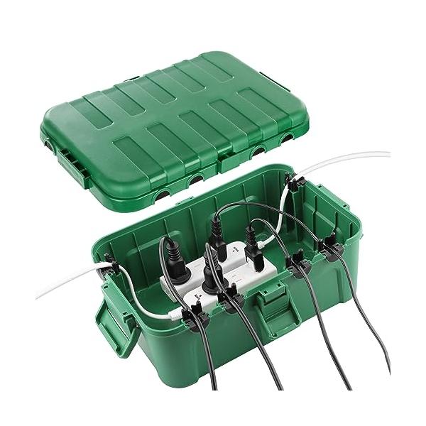 【ご購入後の当店からの連絡はご登録のメールアドレスに通知いたします。必ずご確認ください】【商品概要】アップグレード設計：この超大型屋外用耐候性ボックスは、大きな寸法と6つのケーブルエントランスを備えており、屋外の電気機器の接続をほぼすべて保...