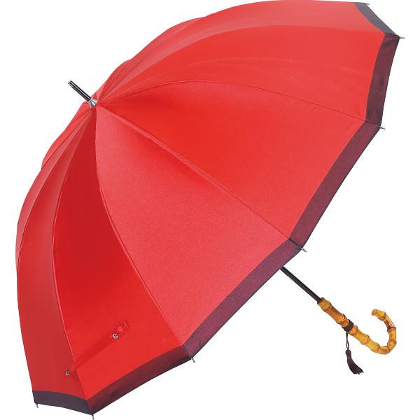 甲州織12本骨晴雨兼用長傘 赤/黒 服飾雑貨 ご自宅用 プレゼント 贈り物