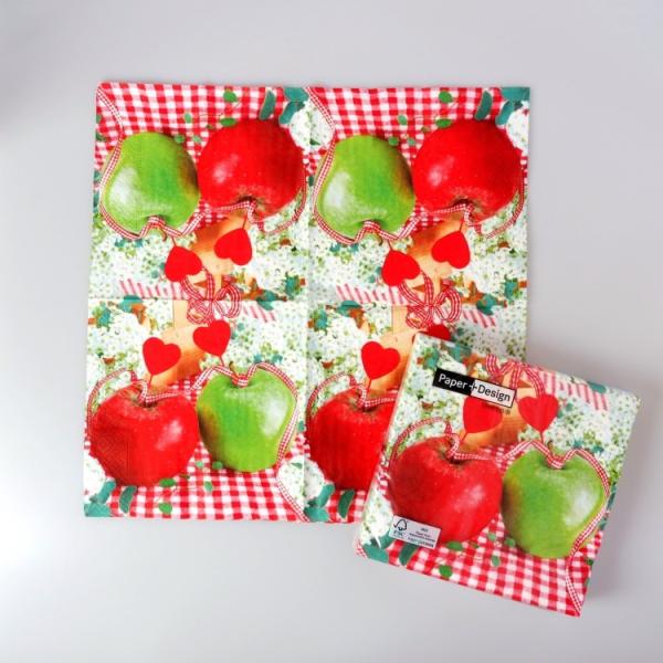 POPでカラフルなものから、シックなデザインまで幅広く楽しめるPAPER+DESIGN。日常使いから、ホームパーティやピクニックのお供などにも。デコパージュにも最適！食卓が楽しく彩ります。33x33cm アップル PD21733■店内在庫が...