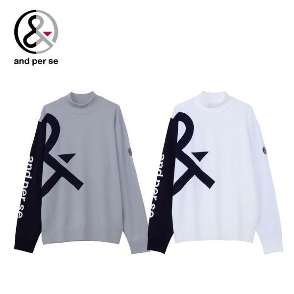 and per se】メンズ ゴルフ 袖防風 ハイネックニット 【公式通販】