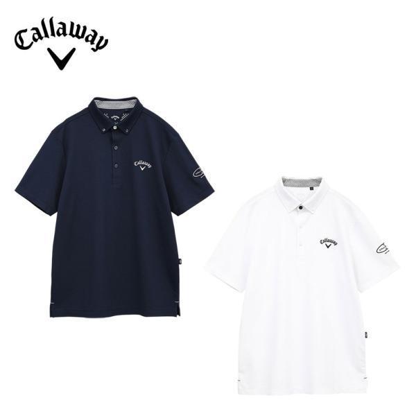 Callaway ゴルフメンズシャツ LL ホワイト/ネイビー Callaway ゴルフメンズシャツ LL ホワイト/ネイビー Callaway ゴルフ