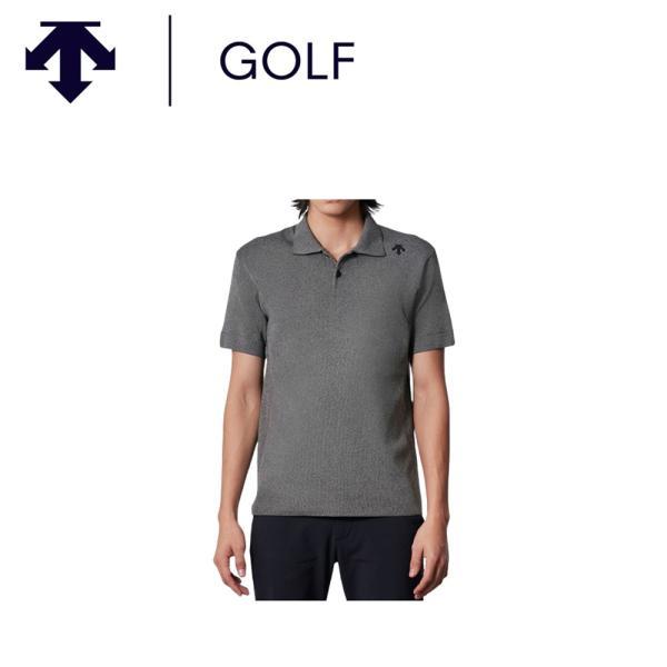 DESCENTE GOLF デサントゴルフ メンズ ゴルフウェア シャツ ザンダー シャウフェレ着用 g−arc collection ニット半袖シャツ DGMXJA00