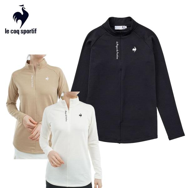 セール 30%OFF le coq sportif ルコックスポルティフ レディース ゴルフウェア シャツ ストレッチフォーサー 長袖裏グリッドモックネックシャツ LG4FLS52L