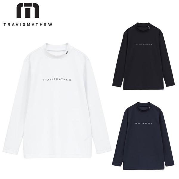 TravisMathew トラヴィスマシュー メンズ ゴルフウェア シャツ デルタベーシック長袖セミモックネック 7AP026 26FW 秋冬 軽量 ベーシック 仮撚加工