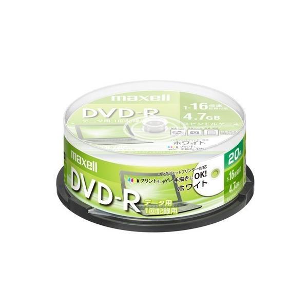 �}�N�Z��(Maxell) DR47PWE20SP �f�[�^�pDVD-R �Ђ�т�z���C�g���[�x���f�B�X�N 1-16�{ 4.7GB 20�� �X�s���h���P�[�X