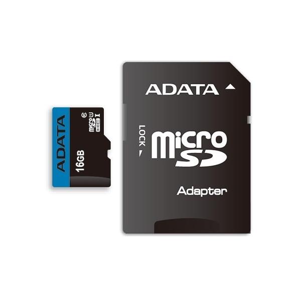 ADATA AUSDH16GUICL10RA1D MicroSDHC^XC UHS-I CLASS10 with ADAPTER J[h ADATA Premier }CNSD[J[h 16GB Class10 UHS-I