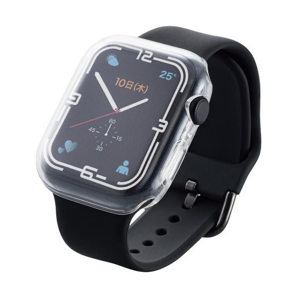 �G���R�� AW-21AFCUCR Apple Watch �V���[�Y 7 [ 45mm ] �ی�P�[�X �S�ʕی� �\�t�g �ϋv�� �e�͐� �����f�� �N���A