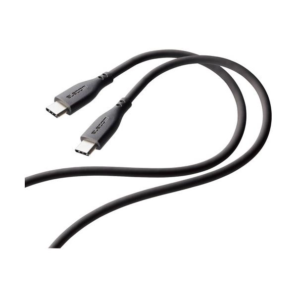 �G���R�� MPA-CCSS10GY USB-C to USB-C �[�d�P�[�u�� 1m PD�Ή� �ő�60W ���}�� �V���R���f�� �Ȃ߂炩 �_� ���ϋv �O���[