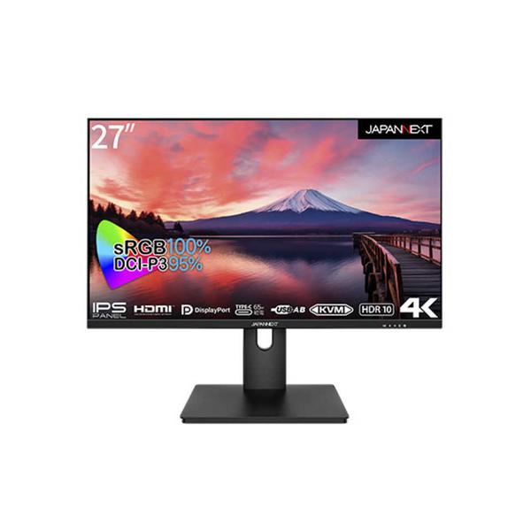 JAPANNEXT JNIPS273UHDRC65W 27型 4K液晶モニター IPSパネル搭載