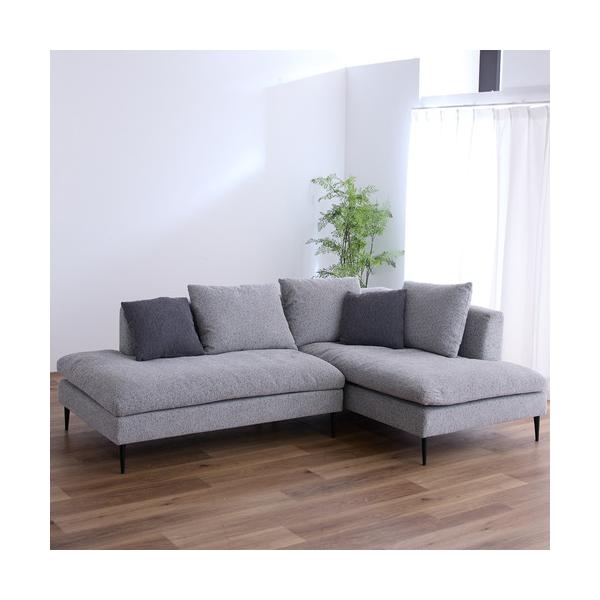 カウチソファ 右カウチ 幅220×奥行150／90×高さ81cm 座面高さ41cm