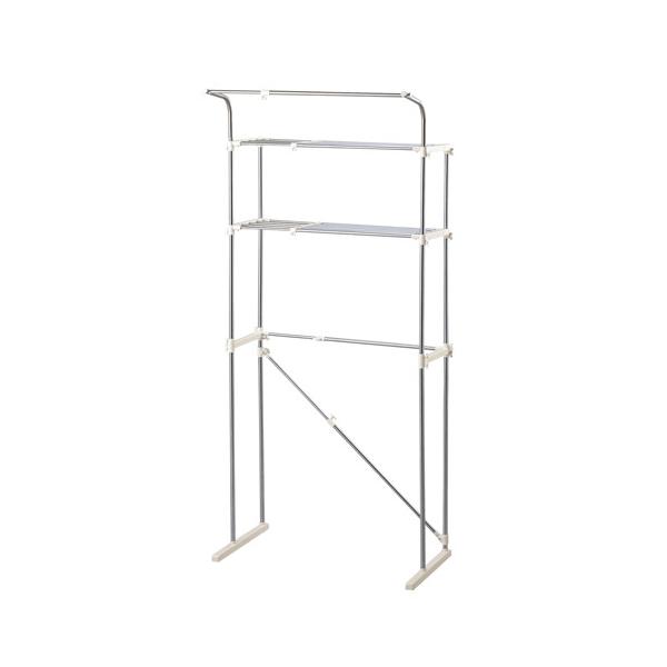 NY-292 防水パン洗濯機ラック ハンガー ライトグレー 446