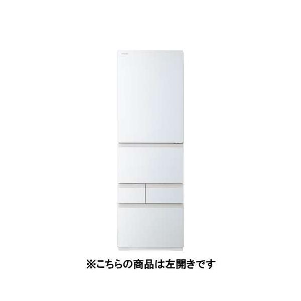 東芝 GR-Y41GXKL(EW) 5ドアドア冷蔵庫 (411L・左開き) グランホワイト