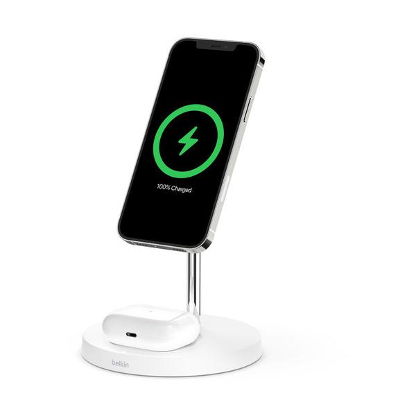 Belkin ワイヤレス充電器　ベルキン　magsafe 白　充電doc Belkin ベルキン WIZ010DQWH MagSafe急速充電対応 iPhone,, AirPods