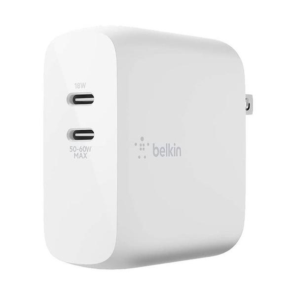 他サイト： Belkin ベルキン WCH003DQWH BOOST CHARGE PRO 68W USB-C PD GaN USB充電器(18W USB-C + 45-60W USB-C) ホワイトの商品画像
