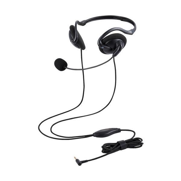 �G���R�� HS-NB06TBK �L���w�b�h�Z�b�g �l�b�N�o���h�^ �܂肽���ݎ� 4�Ƀ�3.5mm �ϊ��P�[�u���t ���� �u���b�N