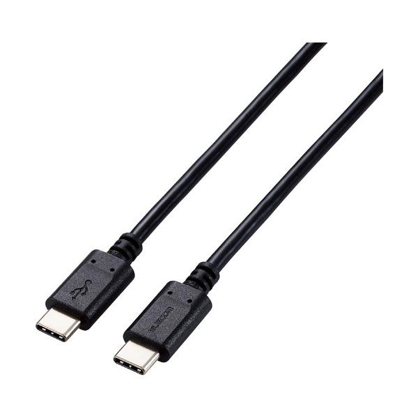 �G���R�� U2C-CC5PC10NBK USB2.0�P�[�u�� C-C�^�C�v �F�ؕi USB Power Delivery�Ή� 5A�o�� 100W �R���p�N�g�R�l�N�^ 1.0m �u���b�N