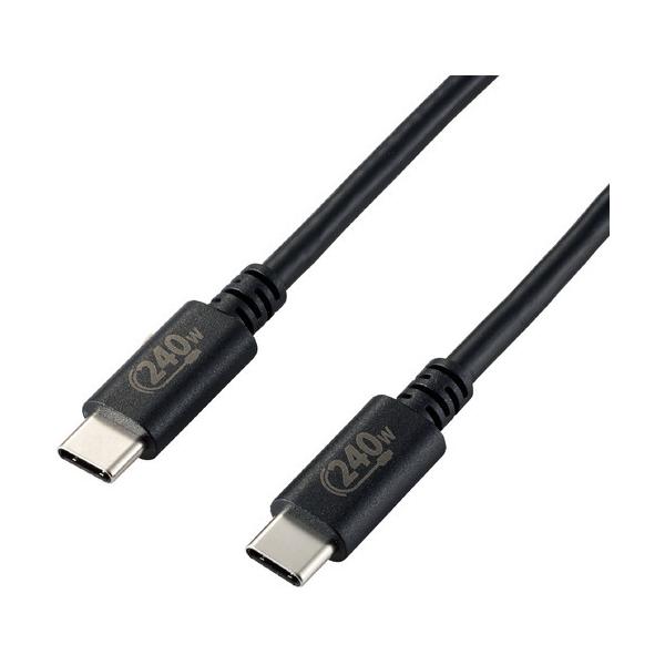 GR U2C-CCPE20NBK USB2.0P[u^C-C^Cv^Fؕi^USB Power DeliveryΉ^240W^2.0m^ubN U2CCCPE20NBK