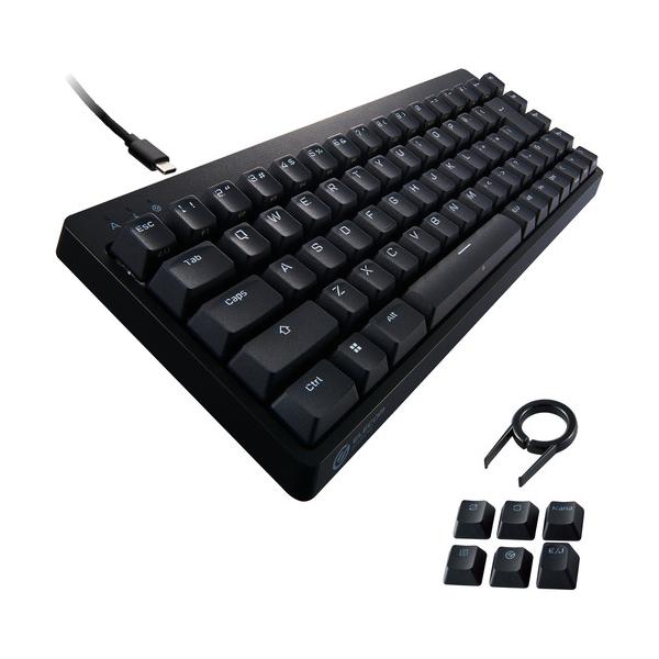 他サイト： エレコム TK-VK200SBK ゲーミングキーボード USB-Aハブ搭載 V custom VK200S(銀軸) ブラック TKVK200SBKの商品画像