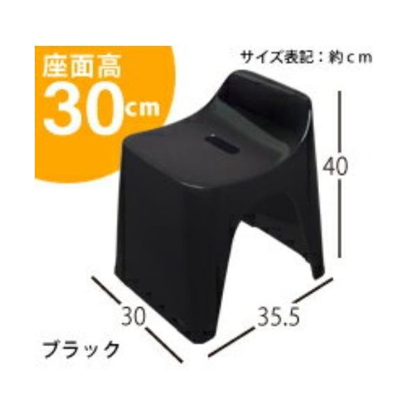 他サイト： [座面高さ30cm] シンカテック バススツールH30 ブラックの商品画像