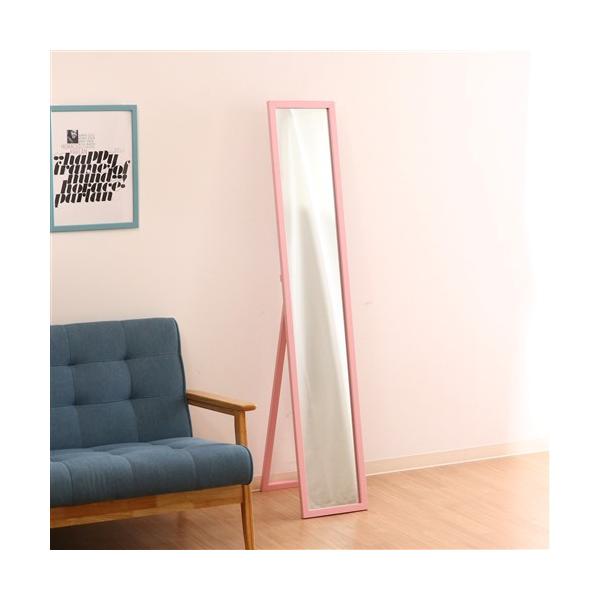不二貿易 70122 木製スタンドミラー HB−2715NC ライトピンク 448