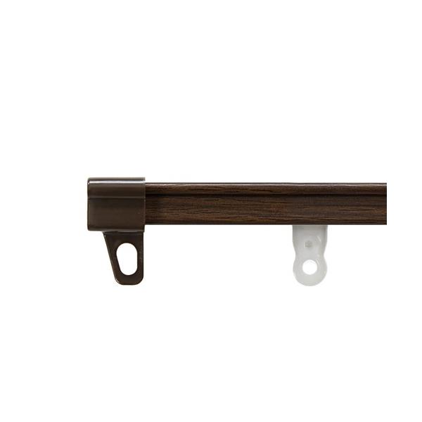 伸縮式カーテンレール AJ606 ブラウン シングル1.1~2.0m 449