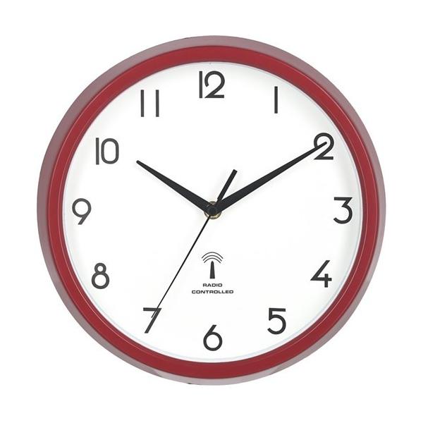 電波掛時計　カペラ　レッド　直径27cm 820