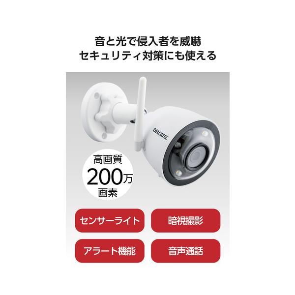 DXアンテナ CNW4CBFL1 ワイヤレスカメラ 200万画素 100lm LED照明付