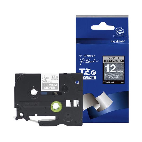�u���U�[ TZE-PR935 ���x�����C�^�[ �s�[�^�b�`(P-Touch)�p ���~�l�[�g�e�[�v �v���~�A���V���o�[ ������ 12mm